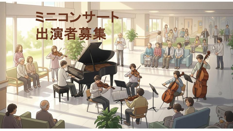 院内ミニコンサート出演者募集